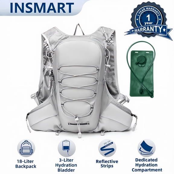 INSMART Hydration Backpack with 2L Water Bladder Lightweight Breathable Leak Proof Hydration Pack for Running Hiking Cycling Camping Climbing