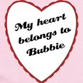 thumbnail image 2 of CafePress - My Heart Belongs To Bubbie Baby Onesie - Baby Light Bodysuit, Size Newborn - 24 Months, 2 of 4