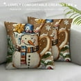 thumbnail image 3 of Qinduosi Blue Decorative Throw Pillow Covers Set of , Get Cozy Snowflakes Porch Outdoor Home Decor, Snow Seasonal Couch Cushion Case, 3 of 5