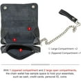 thumbnail image 4 of Dream Apparel USA Flag Bifold Chain Wallet for Men and Women, Cowhide Leather Motorcycle Biker Wallet with Anti-Theft Steel Chain, Black ID Card Holder Trucker Wallet with Snap Closure, 4 of 4