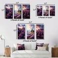 thumbnail image 4 of Designart "French Provencal Lavender landscapes III" France Wall Art Set Of 3 - Purple France Gallery Wall Set For Home Decor, 4 of 7