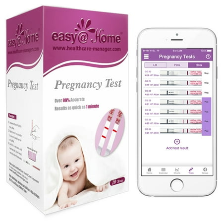 Easy@Home 20 Pregnancy (HCG) Urine Test Strips Kit - 20 HCG (Best Affordable Pregnancy Test)