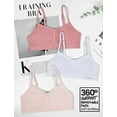 thumbnail image 2 of Livona Training Bras for Girls-Sports Bra, Fitness Bra, Padded Everyday Bra Bralette,Crop Cami Tank Top (6-14), 2 of 6