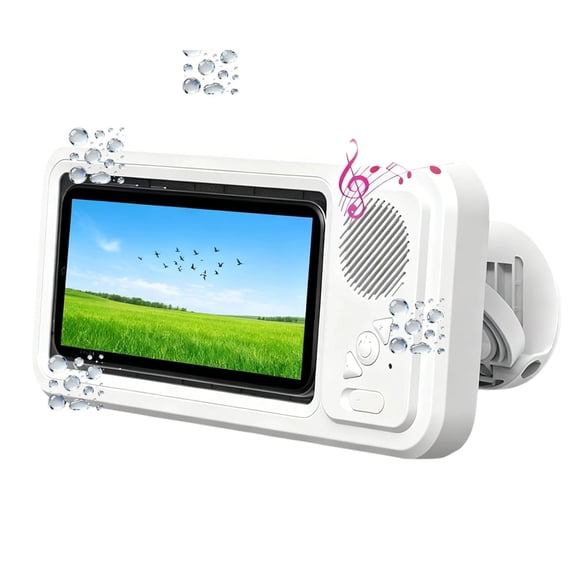 Shower Phone Holder Waterproof, 360° Rotating Twist-Lock Suction Phone Holder for Shower, Anti-Fog & Sensitive Touch Screen Case, Fits Smartphone with Case up to 6.9"