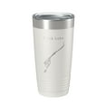 thumbnail image 1 of Black Lake Map Tumbler Travel Mug Insulated Laser Engraved Coffee Cup New York 20 oz White, 1 of 1