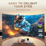 Aurzen Smart Projector with WiFi and Bluetooth, NetfIix Officially Licensed, Native 1080P, Auto Focus & Keystone, DoIby Audio, Portable Mini Projector for Outdoor Movies and Home Theater