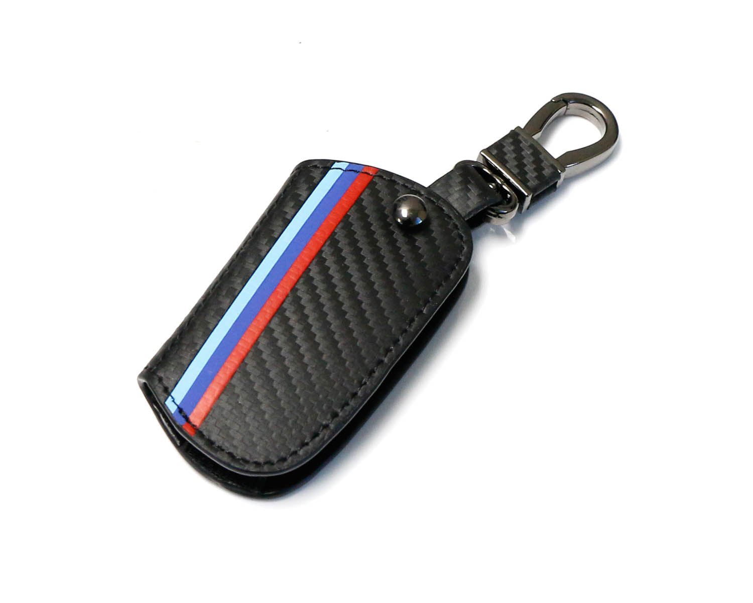 Fashion M-Colored Stripe Car Keychain Leather Key Bag For BMW 2 3 4 5 6 7 Series 