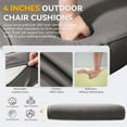thumbnail image 6 of Unnifurnzi Wicker Outdoor Conversation Set-6 Pieces Outdoor Wicker High Back Couch with Swivel Rocker Chairs Patio Furniture for Deck Poolside Backyard-Brown/Gray, 6 of 7