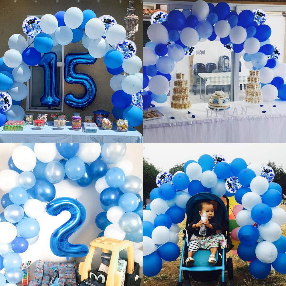 GINZU Big Blue 4 Balloon Number, 40 Inch Blue 4 Birthday Balloon, 4 Year  Old Birthday Decorations, Number 4 Balloons for 4th Birthday Balloons, Blue