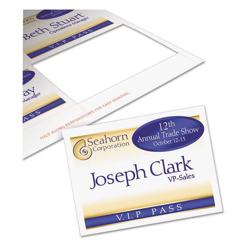 Name Badge Insert Refills, Horizontal/vertical, 3 X 4, White, 300/box | Bundle of 2 Boxes