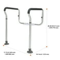 thumbnail image 3 of KFFKFF Safety Support for Toilet, Toilet Seat Structure, Customizable Width & Height to Suit Various Toilets, Can Hold Up to 300lbs, Toilet Grip Bars with Cushioned Armrests for Individuals, 3 of 9