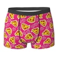 thumbnail image 6 of Men's Boxer Briefs, Cute Pizza Pink Love Soft Comfy Mens Underwear Boxer Briefs Breathable With Widen Waist, 6 of 7