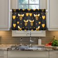thumbnail image 5 of Yellow Hearts Bees Kitchen Curtains Half Tier Curtain 2 Rod Pockets Bathroom Bedroom Cupborad Living Room 27"x36", 5 of 8