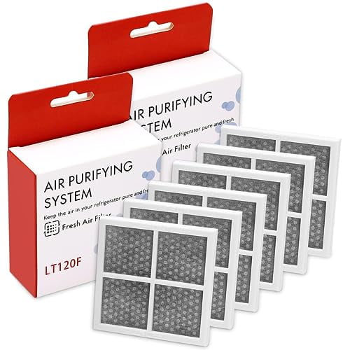 LT120F Refrigerator Air Filter Replacement for LG LT120F Kenmore Elite 46-9918 469918 9918 Replaces ADQ73214402 ADQ73214403 ADQ73214404-6 Pack