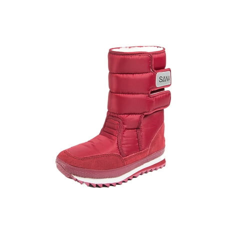 

Avamo Womens Comfort Mid Calf Boot Platform Snow Boots Cold Weather Casual Slip Resistant Red 8