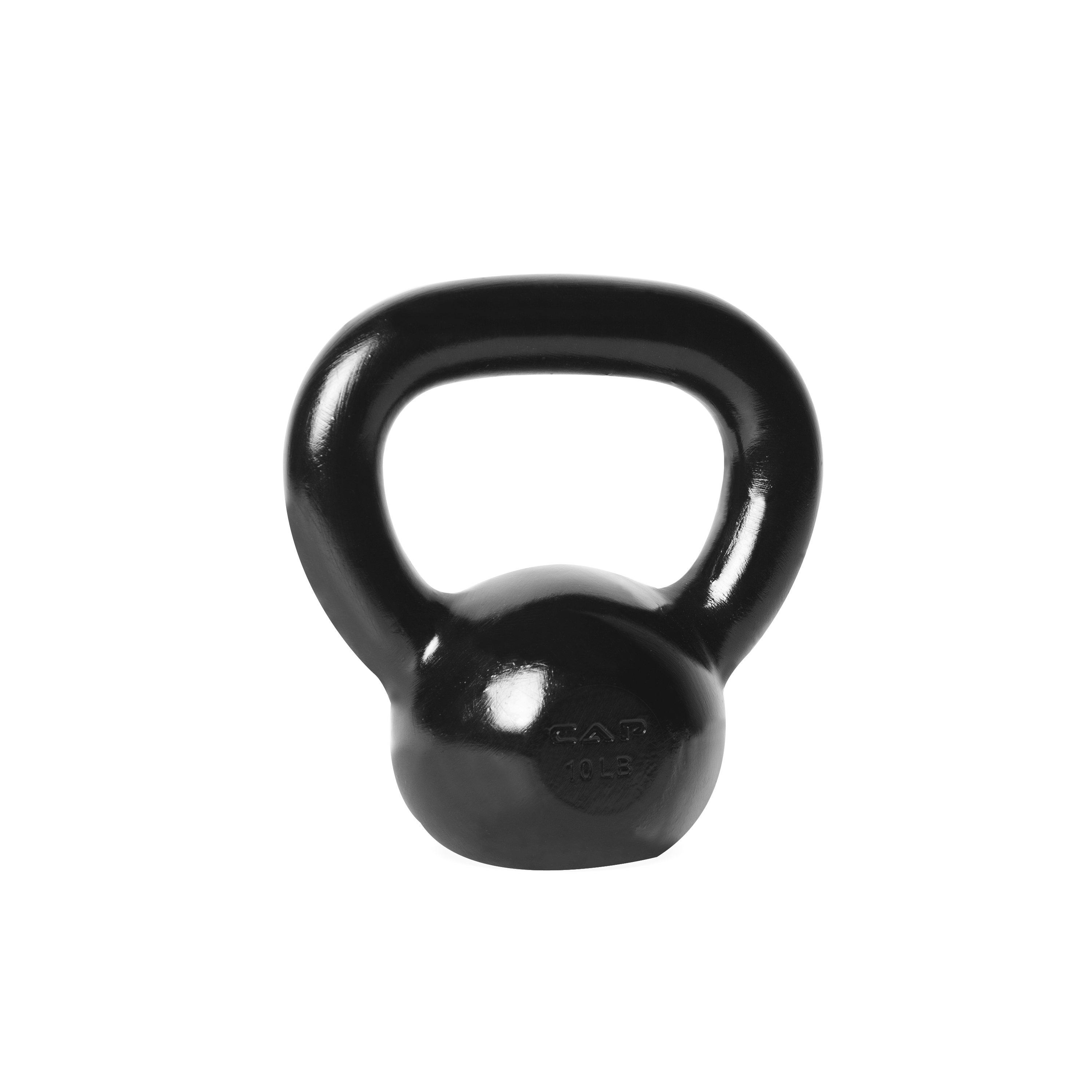 CAP Barbell Cast Iron Kettlebell, Black 10LBS 80LBS