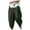 #02Army Green, variant on Mens Casual Harem Pants Baggy Linen Boho Yoga Jogger Pants Elastic Waist Vintage Hippie Drop Crotch Trousers Plus Size Green L