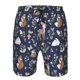 thumbnail image 3 of Balery Animals And Wildflowers Traje de Baño Estilo Hawaiano para Hombre, Shorts de Secado Rápido con Bolsillos-Small, 3 of 6