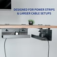 thumbnail image 4 of VIVO Black 17 inch Clamp-on Cable Management Power Strip Trays - 2 Pack, 4 of 8