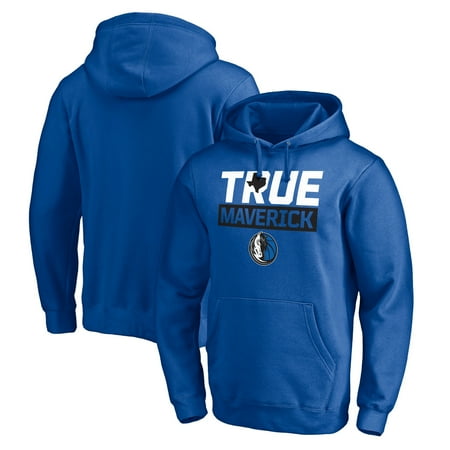Men's Fanatics Branded Blue Dallas Mavericks Post Up Hometown Collection Pullover Hoodie