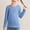 Blue, variant on NAISIBABY Girls Long Sleeve Tops, Pleated Front Comfy Soft Crew Neck Elegant Casual Blouses Blue 5-6T
