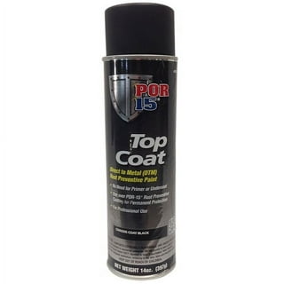 POR-15 45904 Top Coat DTM Paint, 1 qt Can, Chassis Black, Liquid