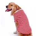 thumbnail image 3 of Large Dog Striped T Shirt Dog Shirts Oversized Breathable Cotton Vest for Medium to Large Dogs (Red and White) - Size, 3 of 3
