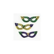 Angle View: Sequin Mardi Gras Masks - Party Wear - 12 Pieces