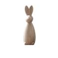 thumbnail image 3 of JeashCHAT Easter Bunny Decorations, Easter Gifts, 5.7" Vintage Wooden Easter Rabbit Figurine for Spring Easter Home Office Farmhouse Decor, Table Centerpiece, 3 of 7