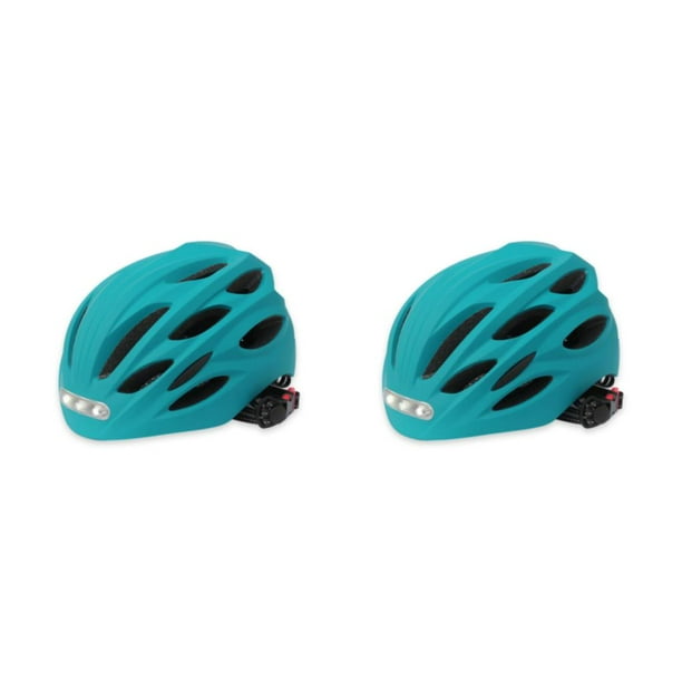 Casco de Bicicleta Cómodo Toystoory para Hombres y Mujeres Ajustable y Transpirable con Luz LED Azul L