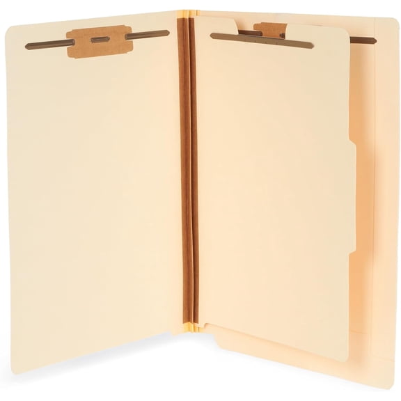 Manila Classification Folder, 1 Divider Classification Folder and 4 Fasteners, Letter Size, Manila – 50 Folders