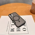 thumbnail image 3 of Allytechgroup Magnetic Translucent Back Case Cover for Apple iPhone 16, Rugged Bumper Heavy Duty Shockproof Anti-Scratch Protective Stylish Phone Case for Women Men, Black, 3 of 9
