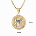thumbnail image 2 of Eye of Horus 14K Yellow Gold Necklace Evil Eye Pendant Ancient Egypt Protection Necklace Jewelry Gift Men and Women Spiritual Amulets, 2 of 6
