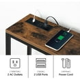 thumbnail image 6 of 70.9'' Console Table with Power Outlet, Narrow Sofa Table with Charging Station for Entryway Hallway Living Room Rustic Brown, 6 of 8
