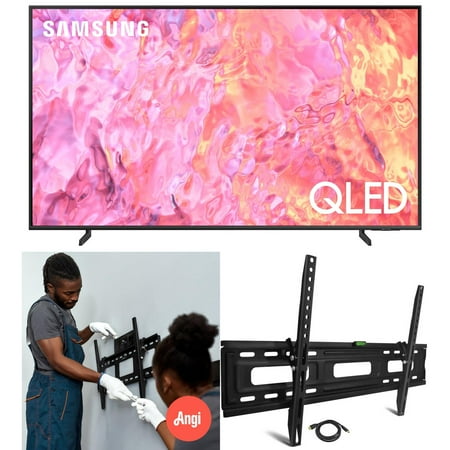 SAMSUNG 65" Class Q60CB QLED 4K Smart TV QN65Q60CBFXZA 2023 with Onn Tilting TV Mounting Kit & Service Bundle