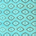 thumbnail image 1 of Ahgly Company Indoor Square Abstract Light Blue Modern Area Rugs, 6' Square, 1 of 4