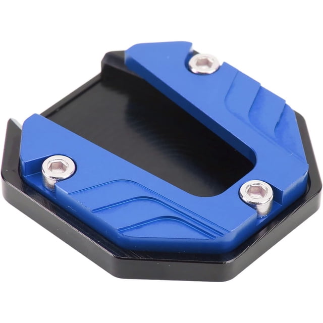 ZOUSSIQI Motorcycle Kickstand Plate, Universal Motorcycle Aluminium Alloy Side Stand Extension Plate High Strength Kickstand Pad Plate Support Accessory (Blue) CA919-42400
