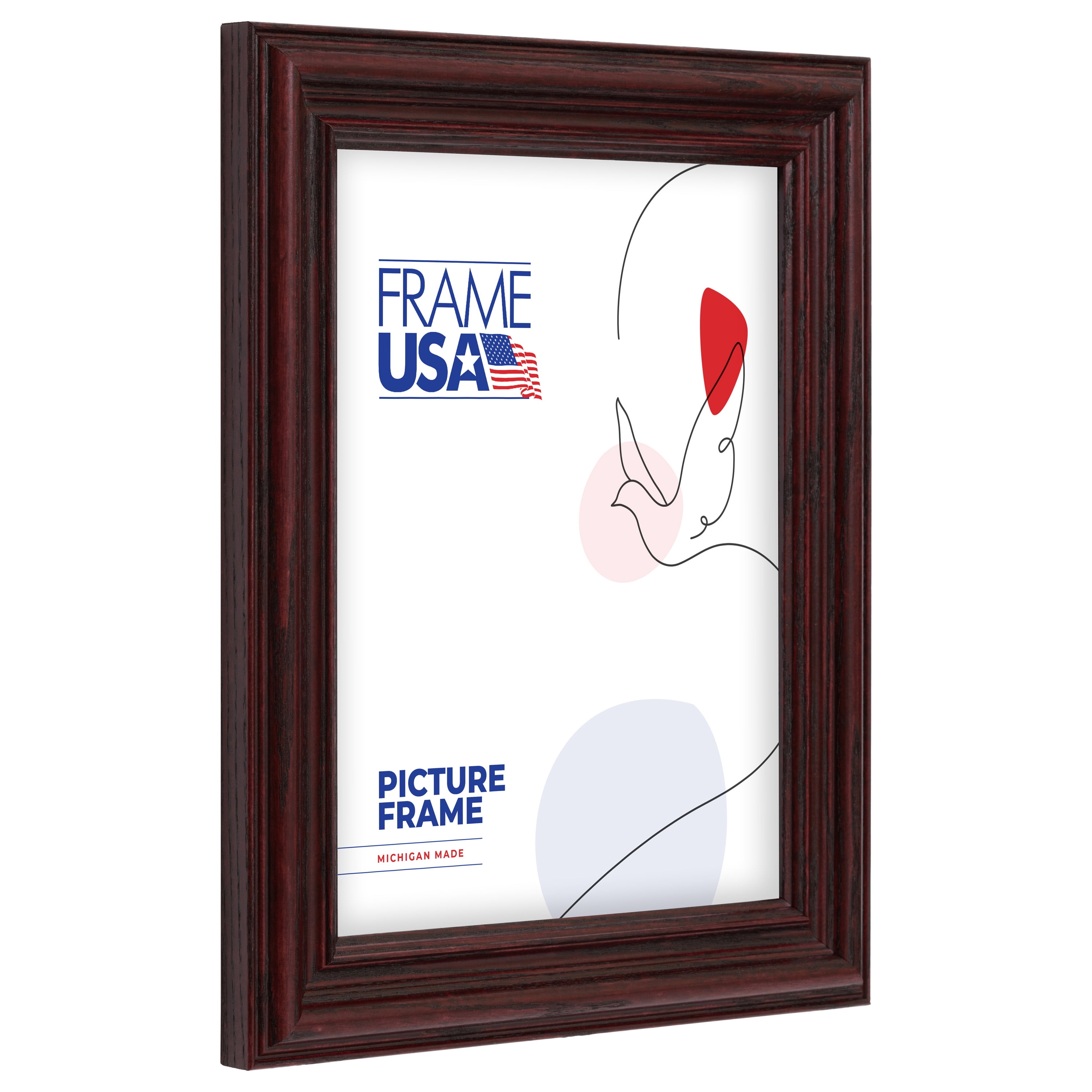 18x24 Picture Frame – Red Grande Style 63564-000, 1.5 Inch Wood Moulding, Includes Plexiglass and Backing –&nbsp;Wall Display Frame for Art, Posters, or Photos – Frame USA