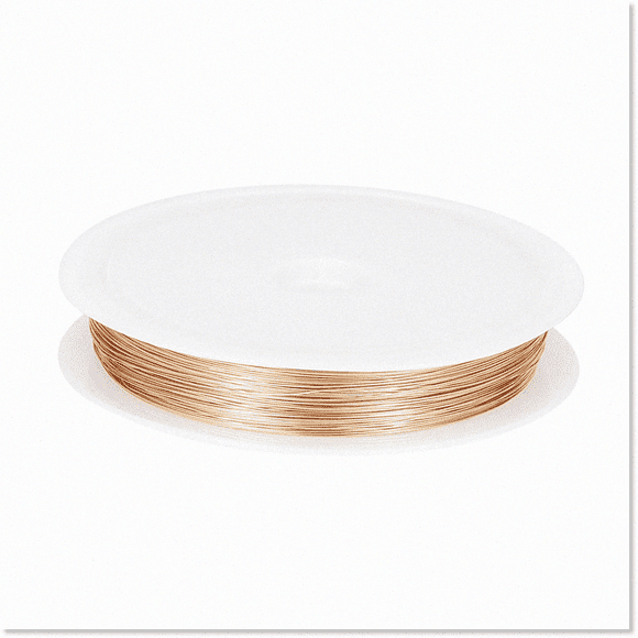 Premium 28 Gauge 0.3mm Jewelry Beading Wire - 54.6 Yards/50M - 18K Gold Plated Copper Wire - Tarnish Resistant for DIY Jewelry Making
