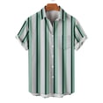 thumbnail image 5 of Diufon Men's Vintage Bowling Shirt Short Sleeve Button Down Summer Beach Shirts Color Block Basic Tee, 5 of 7