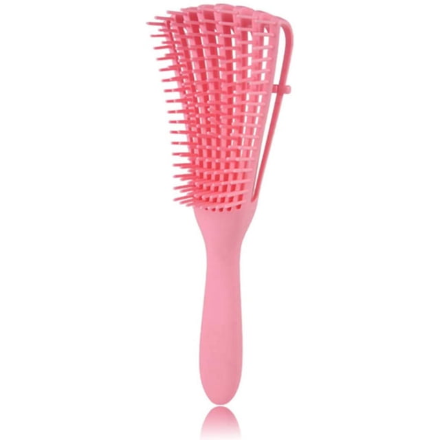 Peine rosa para cabello africano, para cabello rizado, ondulado, largo y mojado ER