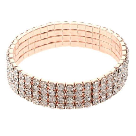 Rhinestone Stretch Bracelet / 4 Lines