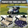 thumbnail image 4 of Yuyamidu Daisy Golf Cart Seat Cover, Purple Golfcart Cushion Cover, Soft Golf Cart Seat Blanket Fits for Club Car and More 2 Person Seats Golf Carts, All Seasons Use, 4 of 7