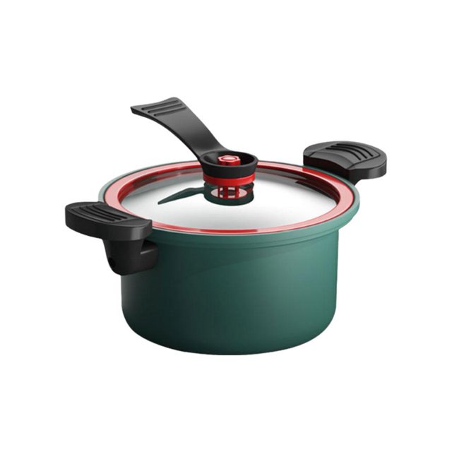 CAIROYAR Olla de micropresión, cocina de gas/cocina de inducción de fuego abierto, ollas de cocina de capacidad universal para guisos, olla antiadherente, alta presión