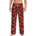 thumbnail image 2 of Picia Tomato Mens Soft Woven Cotton Elastic Waistband Sleep Pajama Pant Lounge Sleep Pant With Pockets And Drawstring-Medium, 2 of 9