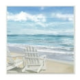 thumbnail image 1 of The Stupell Home Decor Collection White Adirondack Chairs on the Beach Painting Wall Plaque Art, 12 x 0.5 x 12, 1 of 5