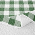 thumbnail image 5 of Erosebridal Green Plaid Art Twin Quilt Set,Modern Geometric Artwork Twin Coverlet Set For Girls,2pcs, 5 of 7