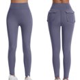 thumbnail image 4 of FAIWAD Women High Waisted Workout Leggings with Pockets Yoga Athletic Pants Slim Stretch Tights Pants, 4 of 4