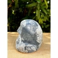 thumbnail image 3 of Polished Celestite Cluster, Celestite Geode Free Shape w. Druse, Standing Celestite Healing Crystal (0.5-0.75 lb), 3 of 7