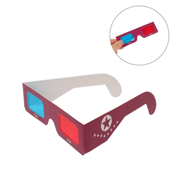 BESTYASH 10Pcs Lightweight Cardboard 3D Glasses for Parties Movies and Stem Activities
